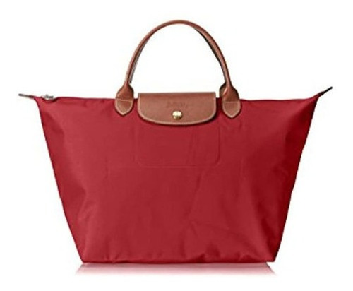 Vidrio D 'arques Longchamp Le Pliage Medium Bolsa Bag Rouge