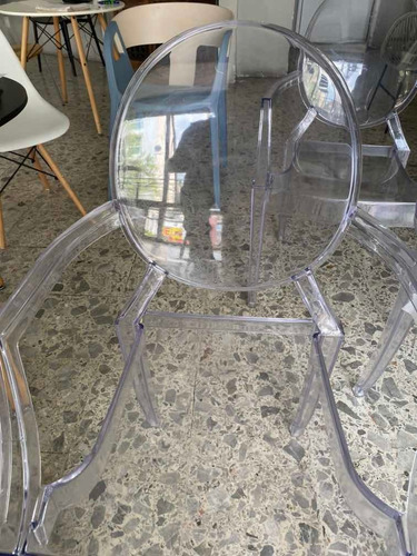 Silla Ghost Con Brazo Transp. Medio Uso Kit De 2 Sillas