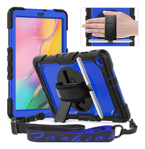 Timecity - Funda Para Galaxy Tab A 1 Azul Ozcuro/negro