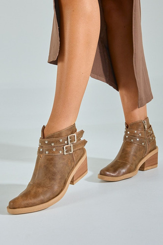 Texanas Charritos Zapatos Botita Botineta Cuero Eco Oferta