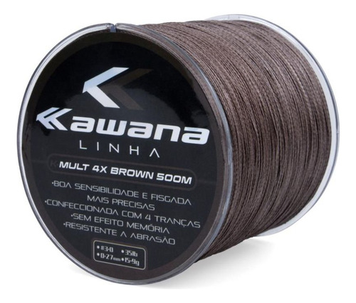 Linha Maruri Multifilamento Kawana Brown 4x 500m Cor Marrom