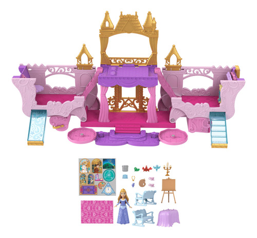 Disney Princesas Aurora Castillo Carruaje Transformable