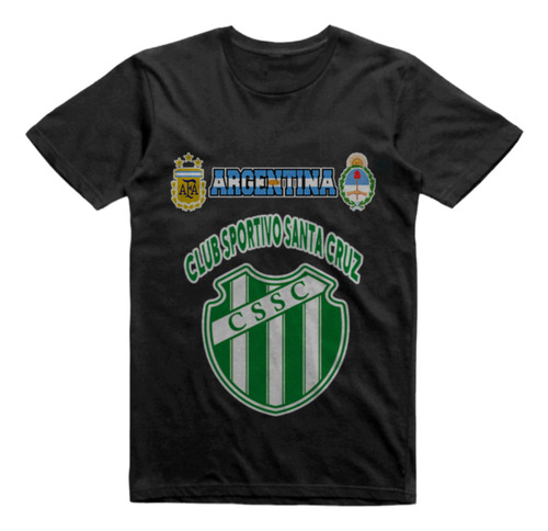 Remera Infantil Negra Club Sportivo Santa Cruz