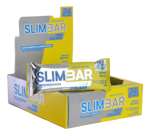 Box 12 Barras De Proteina Slimbar 60gr C/u