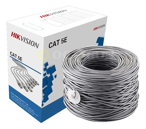 Cable Utp Cat5e 305m Cobre 24awg, Hikvision Ds-1ln5e-e/e