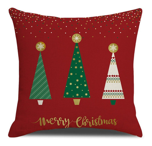 Juego De 6 Fundas De Cojín De Lino Para Navidad.
