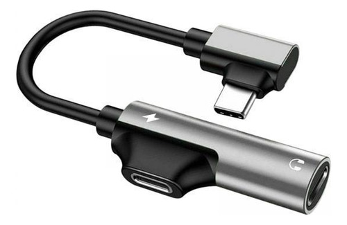 6 Adaptador Jack Para Auriculares Usb-c Pd Con Carga Plata