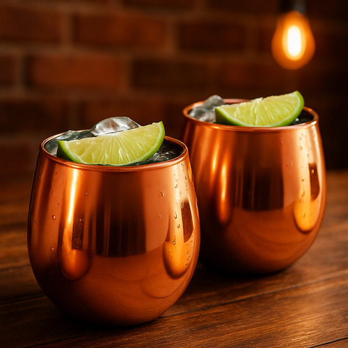 X2 Vasos Mugs Cobre Moscow Mule Coctel 500ml Tragos Mojitos