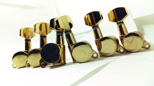 Locking Tuners Gold Maquinaria Guitarra Clavijas 3r3l Seguro