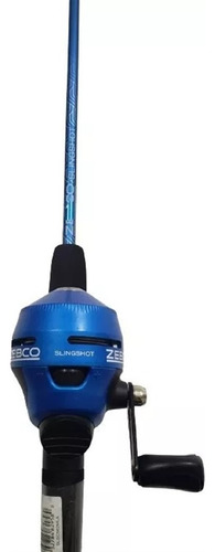 Pesca Zebco 202 Combo Caña Y Reel Slingshot Spincast Azul