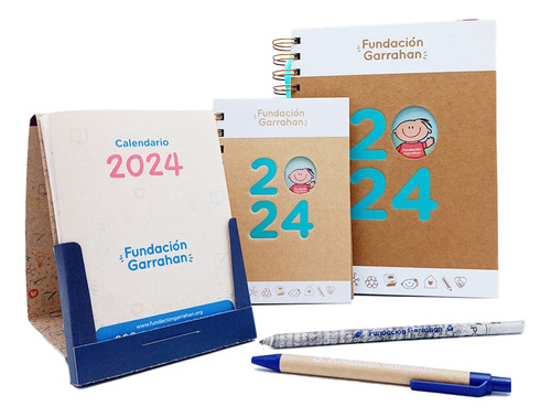 Combo Regalos Agenda Calendario 2024 - Fundación Garrahan 