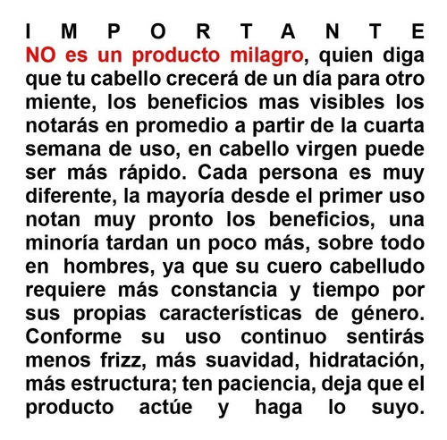 Imagen 5 de 7 de Shampoo Crecimiento Anti Caída Reparador Frizz Mujer 7 En 1