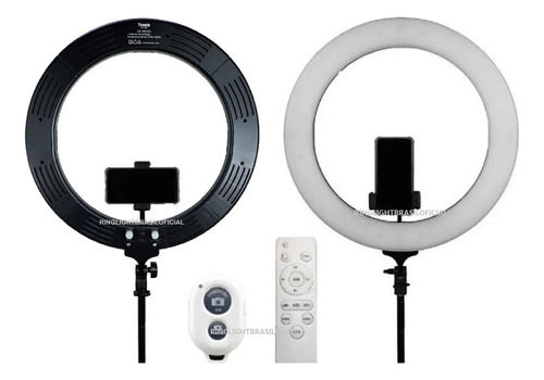 Iluminador Led Ring Light Rl18 Bicolor Completo C/ Tripé Nfe