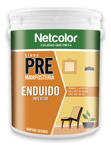 Enduido Interior Netcolor 20 Lt. Superlijable