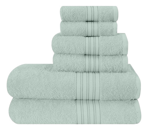 Boutiquo 6 Pack Cotton Towel Set, Contiene 2 Toallas De Baño
