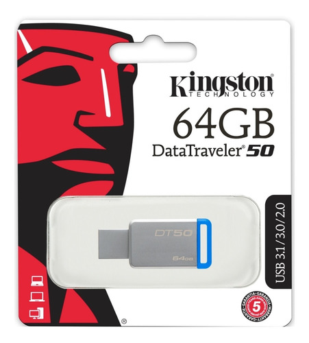 Pendrive Kingston Metalico 64gb Datatraveler50