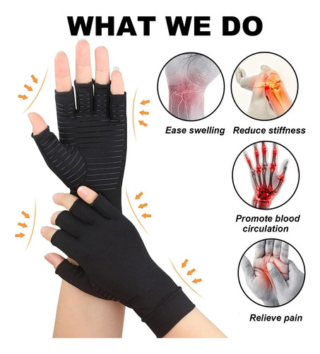 1 Par De Guantes De Compresión De Cobre Para Artritis