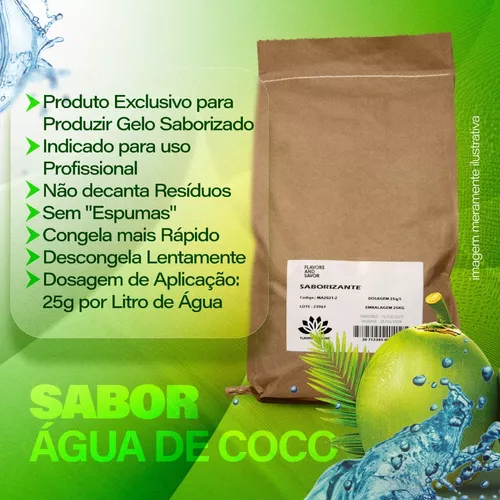 Gelo De Sabor, Pó Profissional P/ Preparo Gelo De Coco 10 Kg