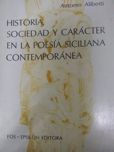 Poesia Contemporanea Siciliana Historia Y Carácter