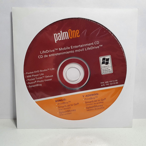 Cd Disco Instalacion Original Palm Lifedrive - Factura A / B