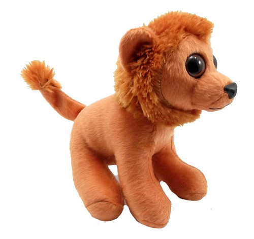 Leoa Linha Zoo 18 Cm Bicho Pelucia Enfeite Decoração