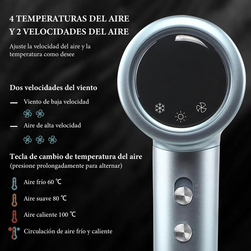 Tovendor Secadora De Cabello Portátil Con 3 Velocidades