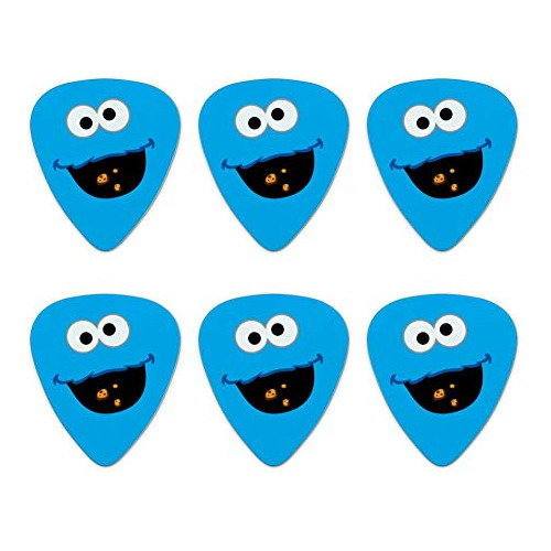Púas De Guitarra De Novedad Sesame Street Cookie Monst...