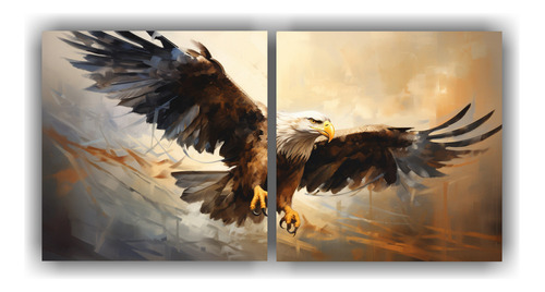 140x70cm Cuadros De Naturaleza Viva Con Águila Solitaria