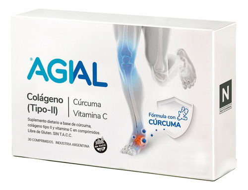 Agial Natufarma Colageno + Curcuma X 30 Comprimidos Sabor Sin sabor