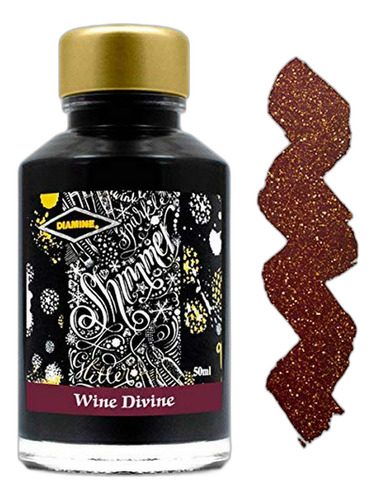 Diamine - Shimmering Fountain Pen Ink, Wine Divine 50ml