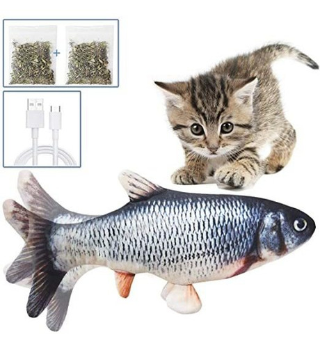  Pescado Juguete Mascotas Con Movimiento Usb Para Gatos 