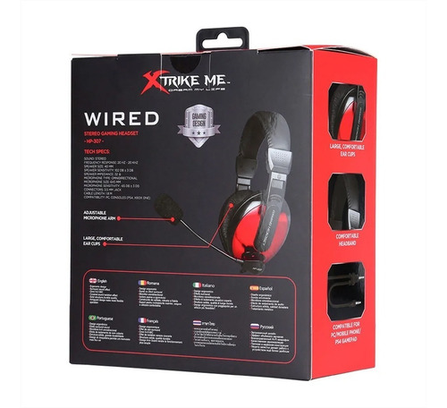 Auricular Vincha Y Micrófono Gamer C/ Cable Xtrike Me Hp-307