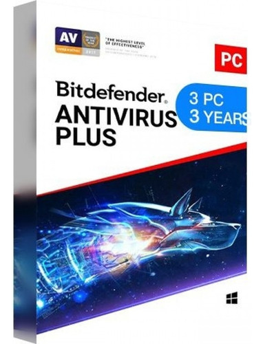 Bitdefender Antivirus Plus 3 Años | 3 Pc | Entrega Inmediata