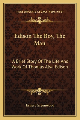 Libro Edison The Boy, The Man: A Brief Story Of The Life ...