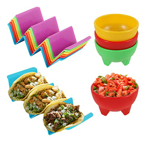 Soporte Para Tacos , 6 Stands Y 3 Tazones De Salsa, Compatib