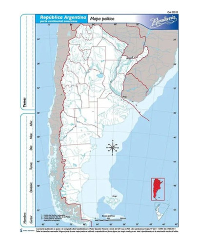 Mapas Rivadavia N°6 Block X25 Argentina Politico