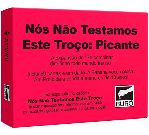 Nós Não Testamos Este Troço Picante Expansão Jogo De Cartas | Frete grátis Nós Não Testamos Este Troço Picante Expansão Jogo De Cartas | Frete grátis