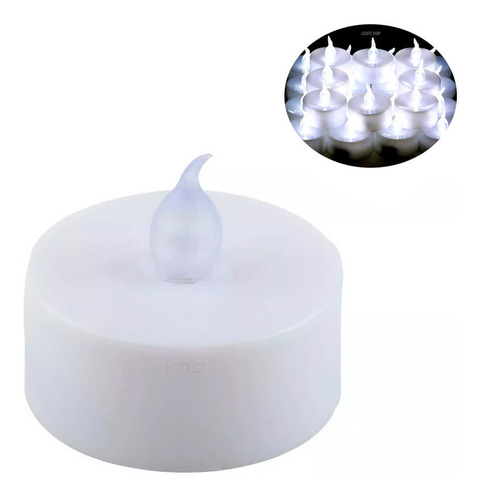 24 Velas Luz Led Blanca Decoracion Fiesta Boda Arreglos Xv