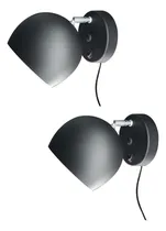 Comprar Kit 02 Arandelas Modernas Abajur De Parede Pu002F Cabeceira !! Cor Preto 110Vu002F220V