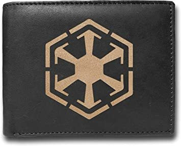 Sith Empire - Cartera De Piel De Vacuno Con Grabado Láser