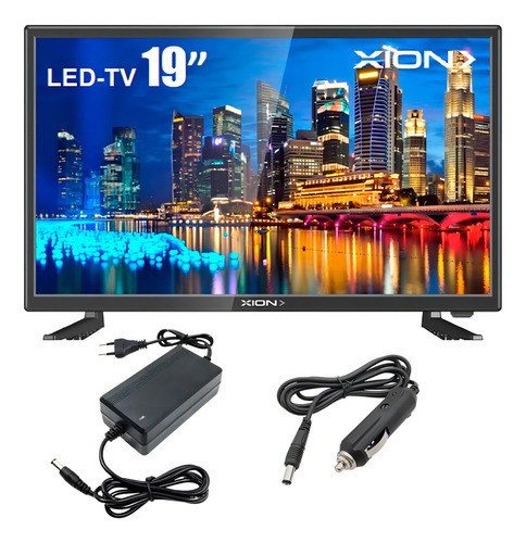Tv 12 V Led Hd 19 100v/220v Plug Carro Caminhão Monitor 12v
