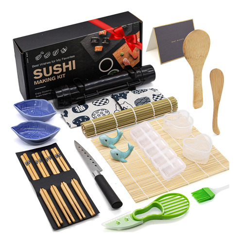 Sushi Making Kit,22 In 1 Sushi Bazooka Roller Kit,complete .