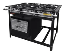 Comprar Fogão industrial Invicto Fogões Baixa Pressão 6 bocas e forno com porta com visor - cinza-ral