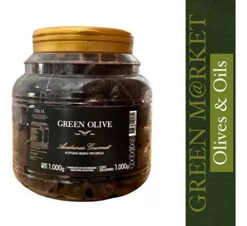 Aceitunas Negras Griegas X1kg Green Olive 