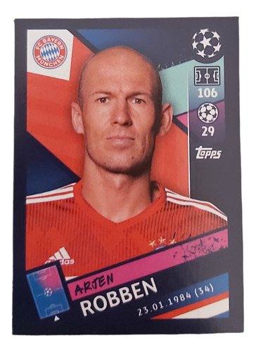 Figurita Arjen Robben Album Champions League 2018-2019