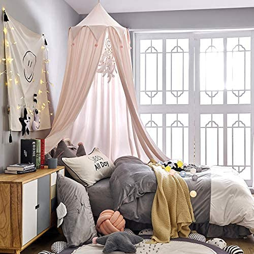 Mybbrm - Canopy Princess Para Cama De Niñas Con Borlas, Carp