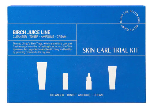 Kit De Prueba Birch Juice Limpiador + Tónico + Ampolla Todo Tipo De Piel Día/noche