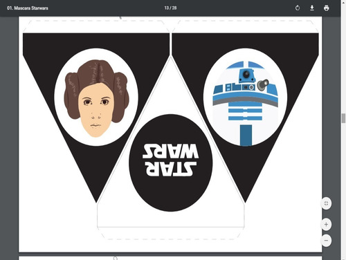 Imagen 3 de 5 de Star Wars Kit Fiesta Decoracion Imprimible Archivo Pdf