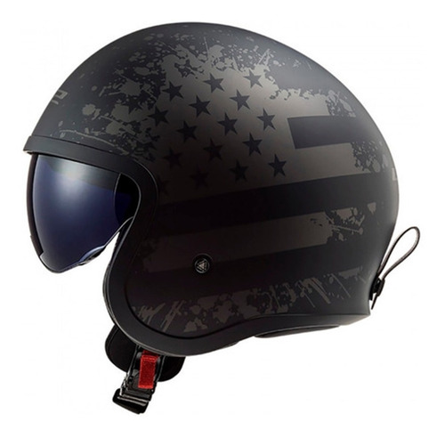 Casco Moto Abierto Ls2 599 Flag Mate Cuota En Devotobikes