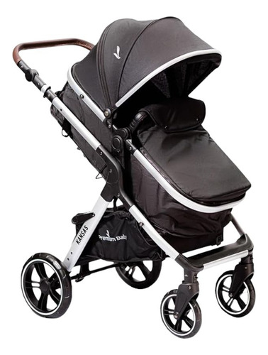 Carrinho Ts Kansas Com Base Silver/preto Premium Baby